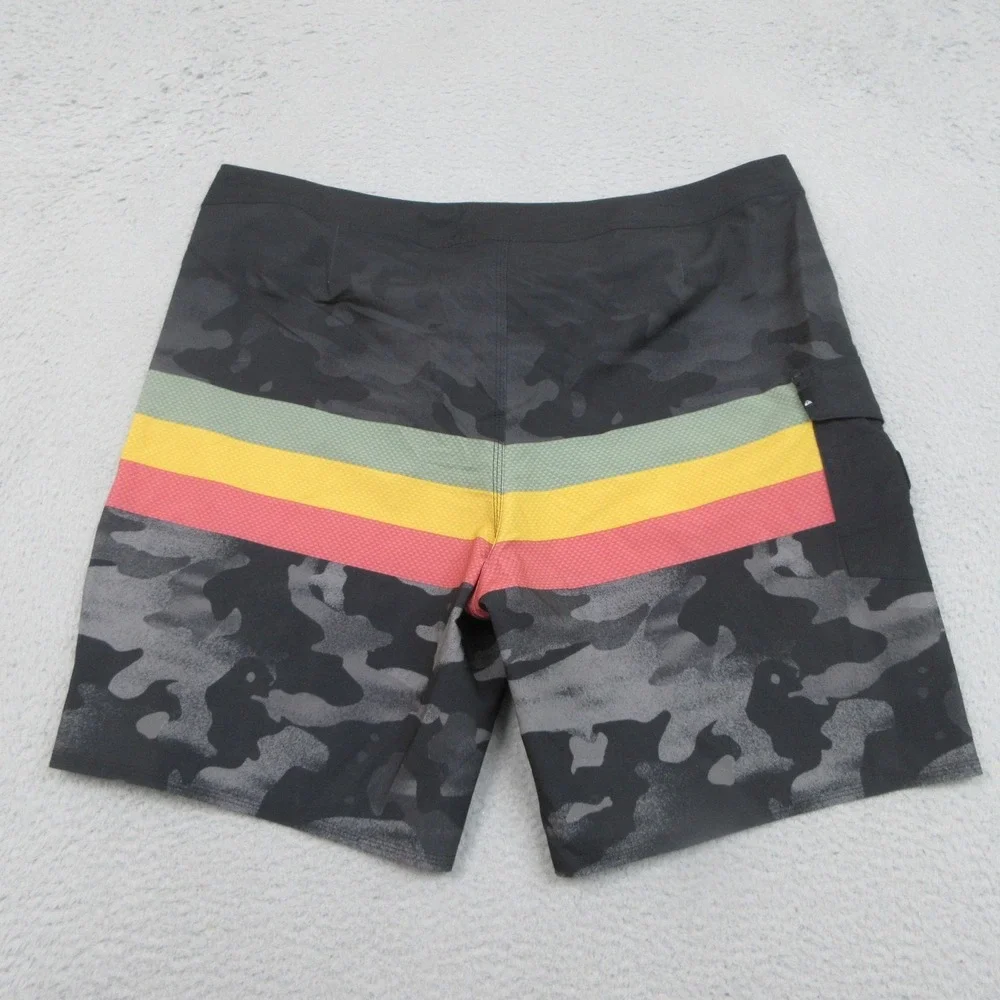 Quiksilver‎ Highline Hawaii Board Shorts Mens 42 Camo Stripe Surf Swim Beach